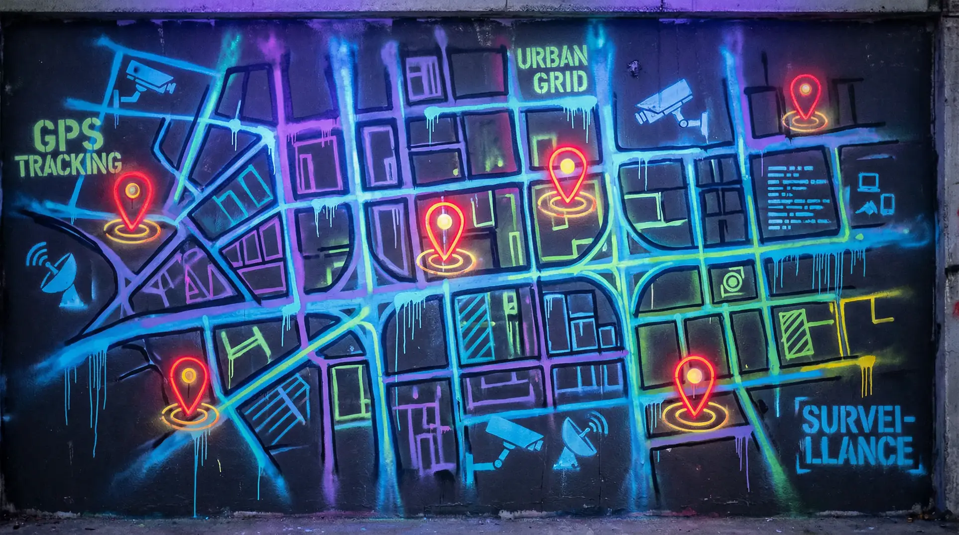 精品久久 狗仔追踪地图 - 城市涂鸦风格